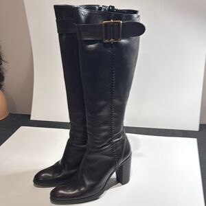 Gucinari Dark Brown Leather  Boots- EUC Ladies Size 39